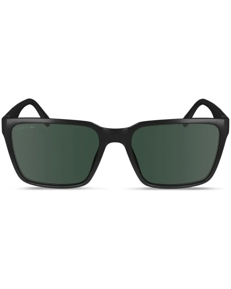 Lacoste Sonnenbrille mit eckigem Gestell - Schwarz Schwarz