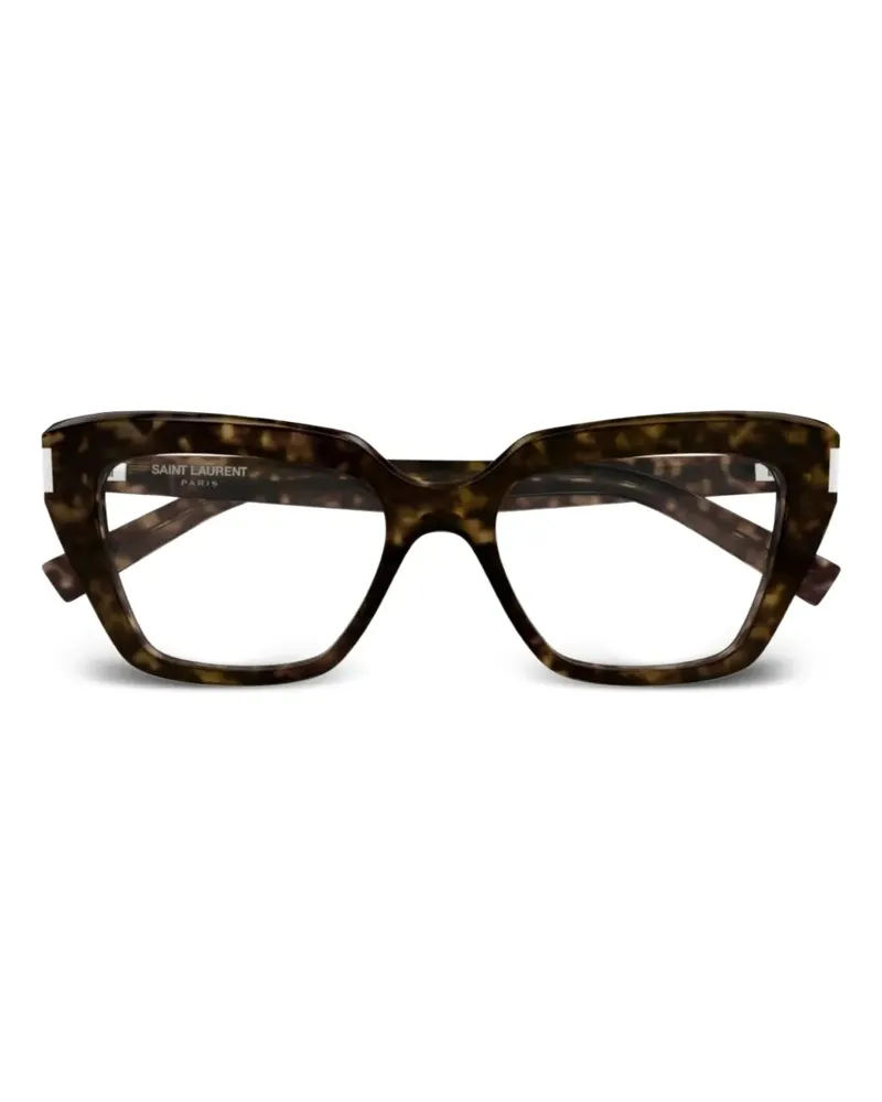 Saint Laurent Brille mit geometrischem Gestell - Braun Braun