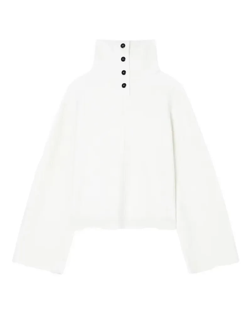 Giorgio Armani V-Ausschnitt-Pullover mit Knopfdetail - Weiß Weiß