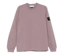 Sweatshirt mit Kompass-Patch - Violett