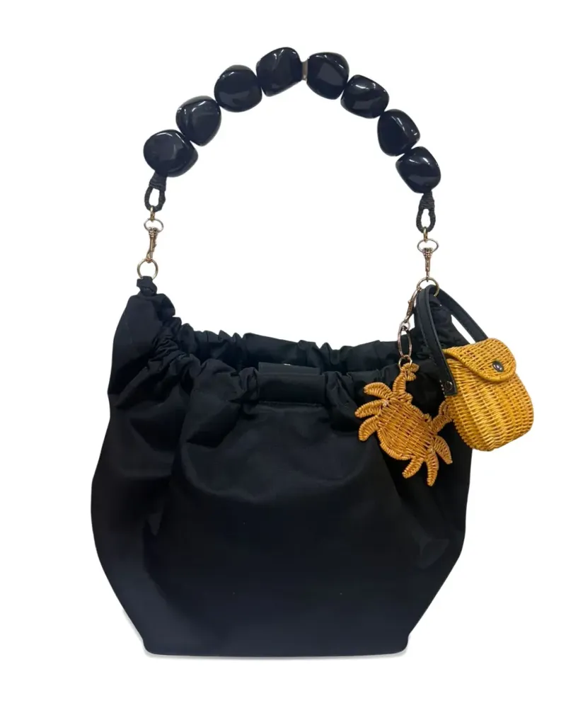 Serpui Malu Black Tasche mit Krebsdetail - Schwarz Schwarz
