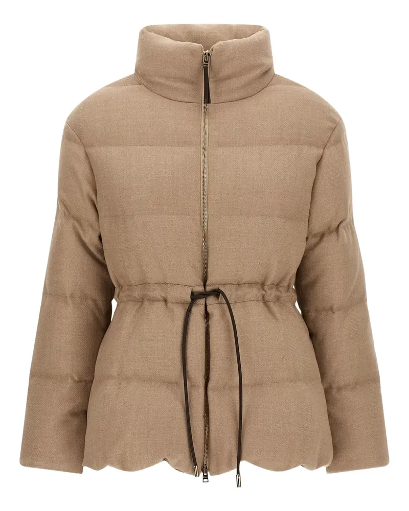 Herno quilted drawstring wool jacket - Nude Nude