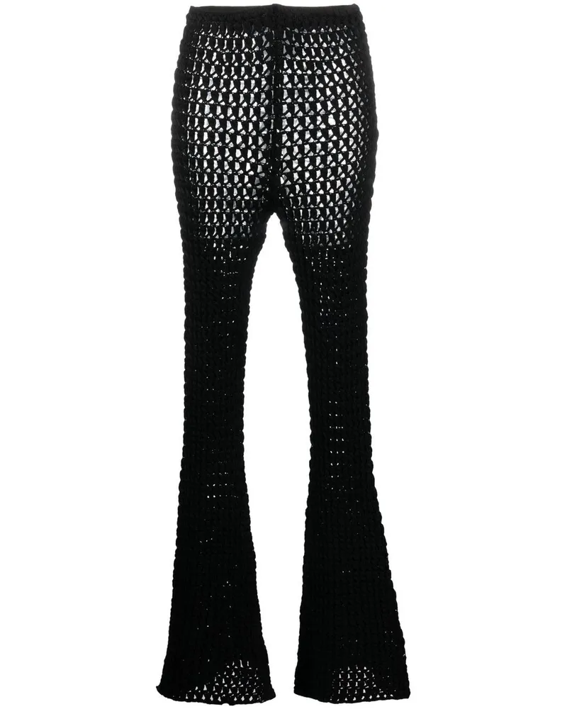 Moschino Hose mit Häkelmuster - Schwarz Schwarz
