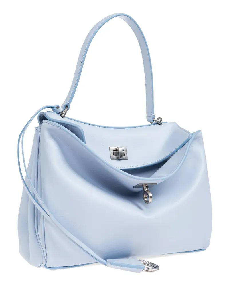 Balenciaga Kleine Rodeo Tote Bag mit Drehverschluss - Blau Blau