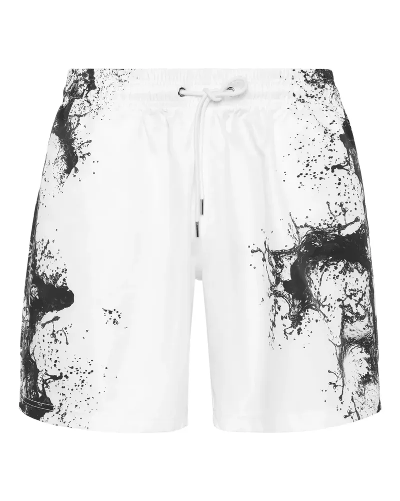 Philipp Plein Klassische Badeshorts - Weiß Weiß