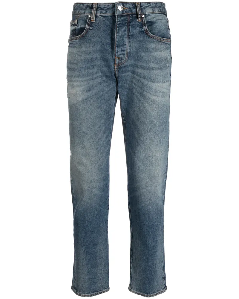 Armani Exchange Tapered-Jeans mit Logo-Patch - Blau Blau