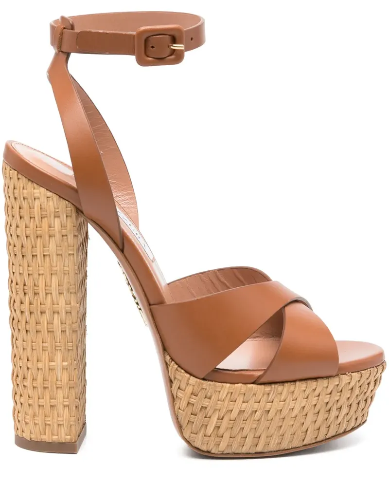 Aquazzura Sandalen aus Leder 150mm - Braun Braun
