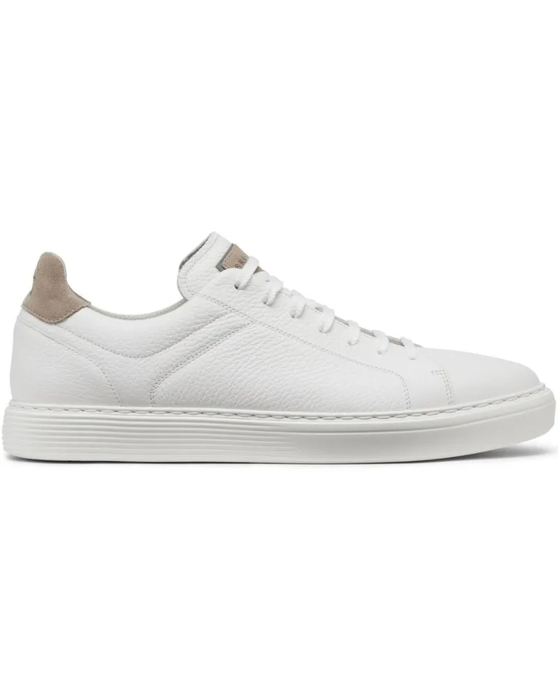 Brunello Cucinelli Sneakers mit Kontrasteinsatz - Weiß Weiß
