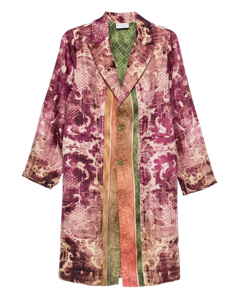 Pierre-Louis Mascia patterned coat - Rot Rot