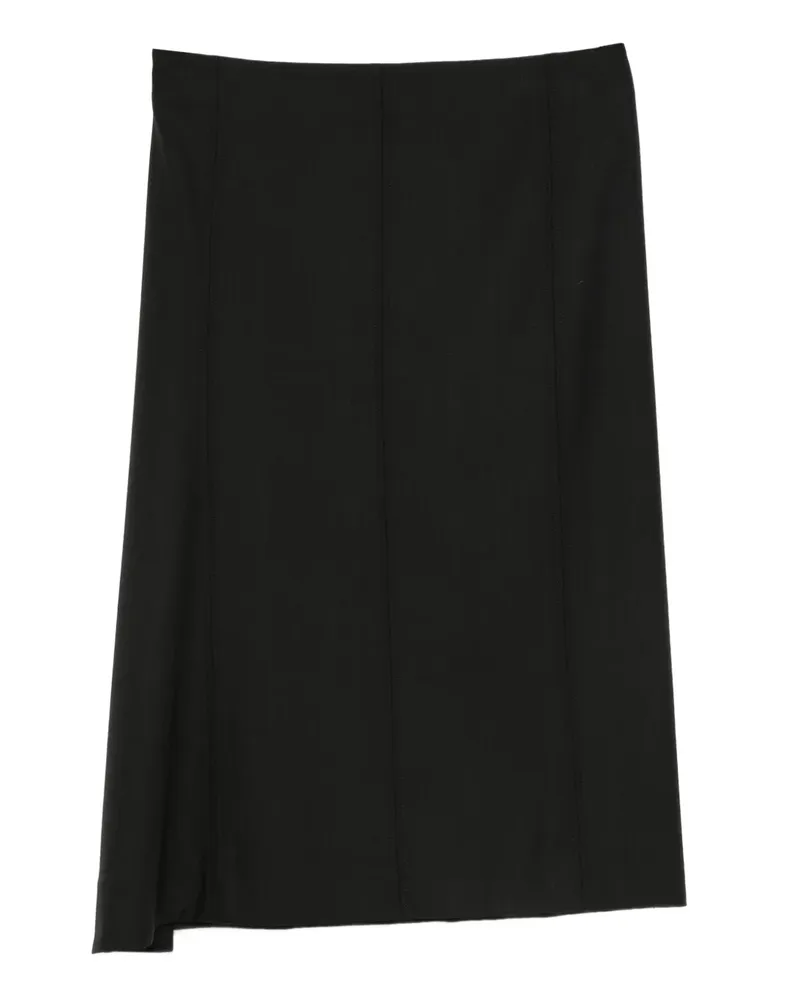 PLAN C Asymmetrischer Rock - Schwarz Schwarz