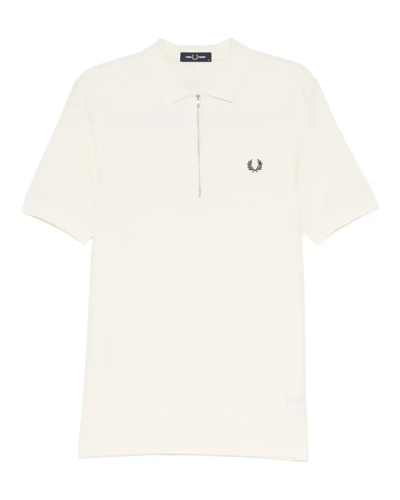 Fred Perry Poloshirt aus Krepp-Piqué - Nude Nude