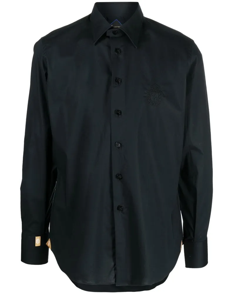 Billionaire Silver Cut Hemd - Schwarz Schwarz