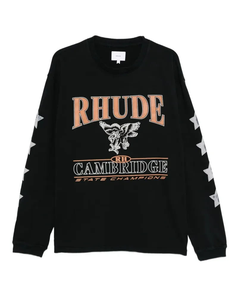 RHUDE Sweatshirt mit Adlerstern - Schwarz Schwarz