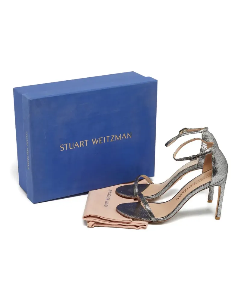 Stuart Weitzman leather ankle-strap sandals - Grau Grau