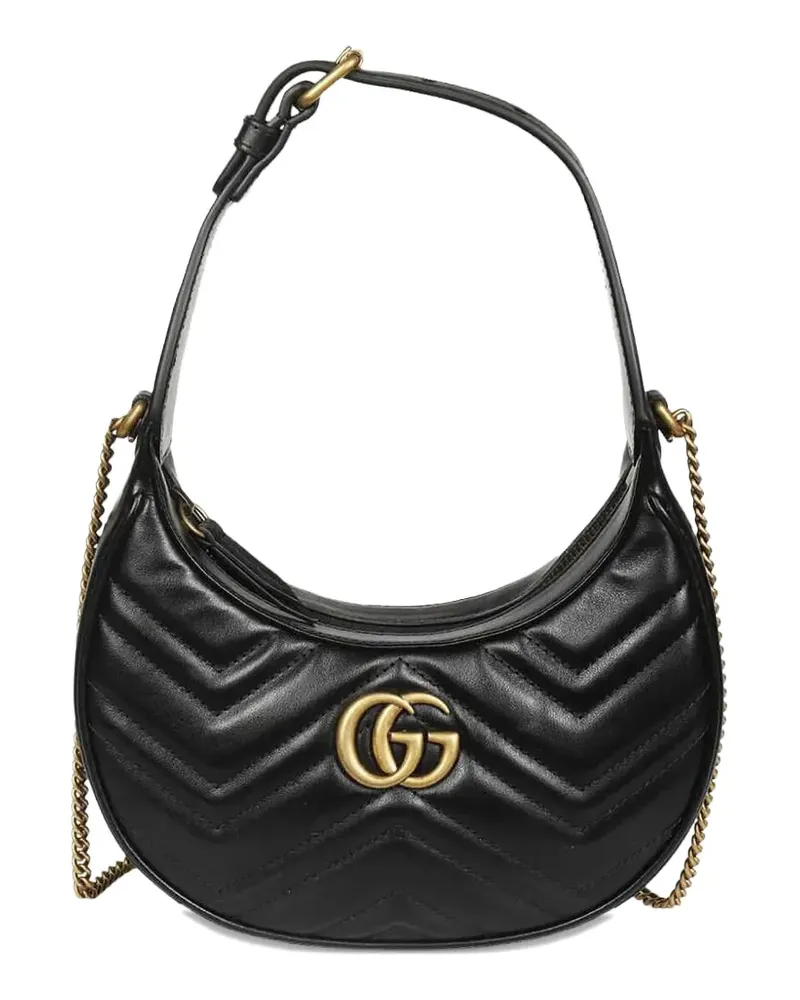 Gucci small GG Marmont leather shoulder bag - Schwarz Schwarz