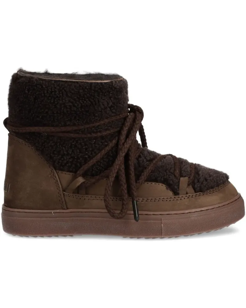 INUIKII lace-up shearling ankle boots - Braun Braun