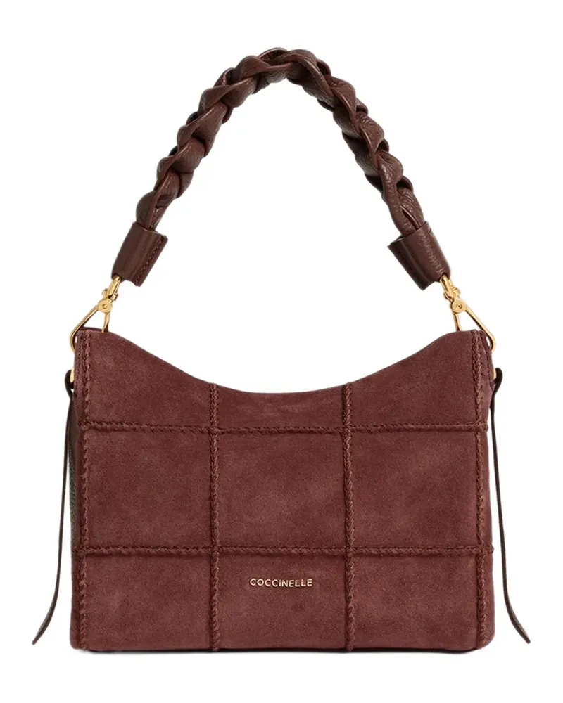 Coccinelle small Boheme quilted suede tote bag - Rot Rot