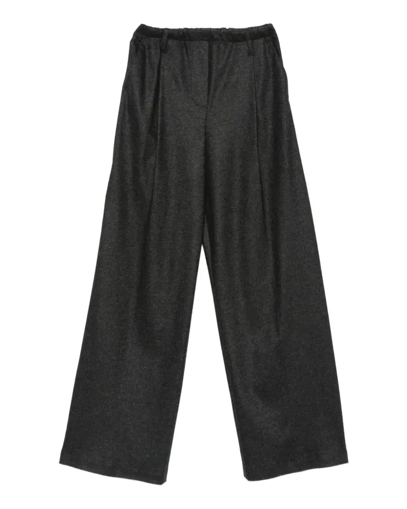 Liviana Conti Wide-Leg-Hose mit Bundfalten - Grau Grau