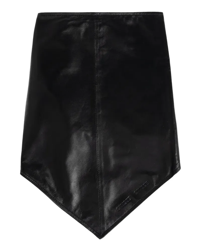 Samsøe & Samsøe Sadoly leather scarf - Schwarz Schwarz