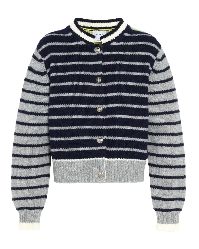 Barrie Grob gestrickter Cardigan mit Streifen - Grau Grau