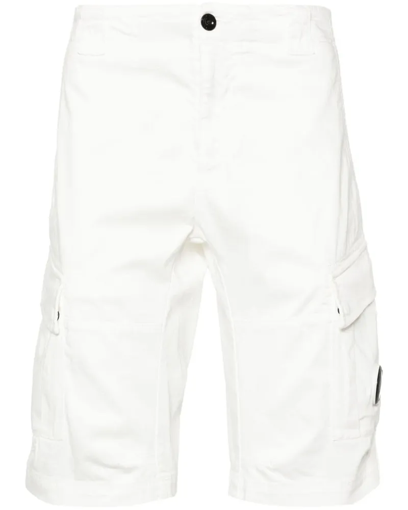 C.P. Company Cargo-Shorts mit Linsen-Detail - Weiß Weiß