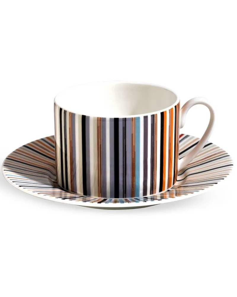 Missoni Home Gestreiftes Jenkins Teetassen-Set - Weiß Weiß