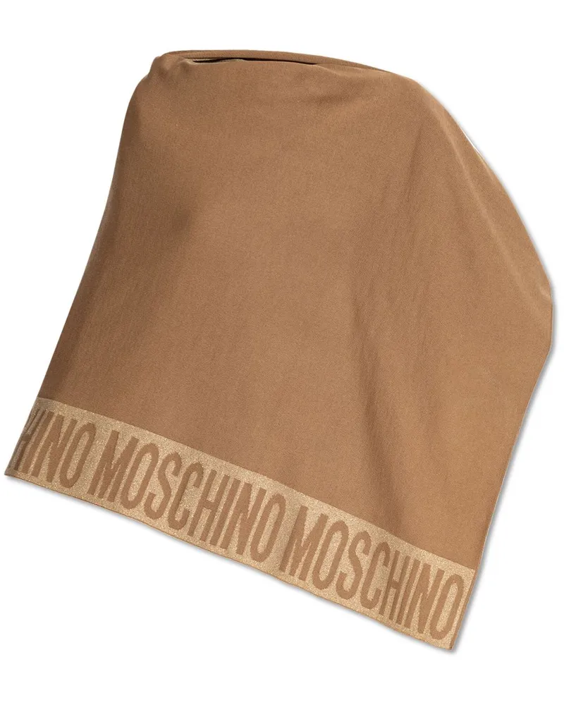 Moschino Asymmetrischer Poncho Braun