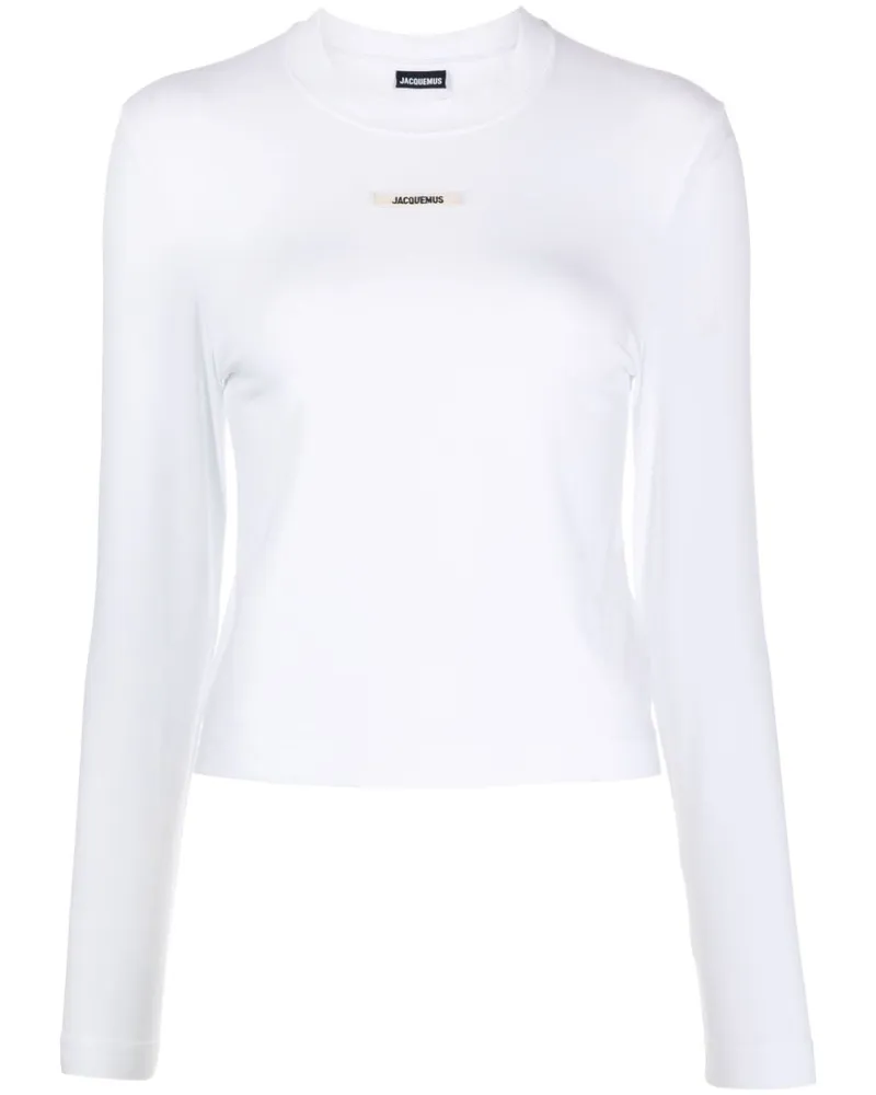 Jacquemus Le T-Shirt Gros Grain Oberteil - Weiß Weiß