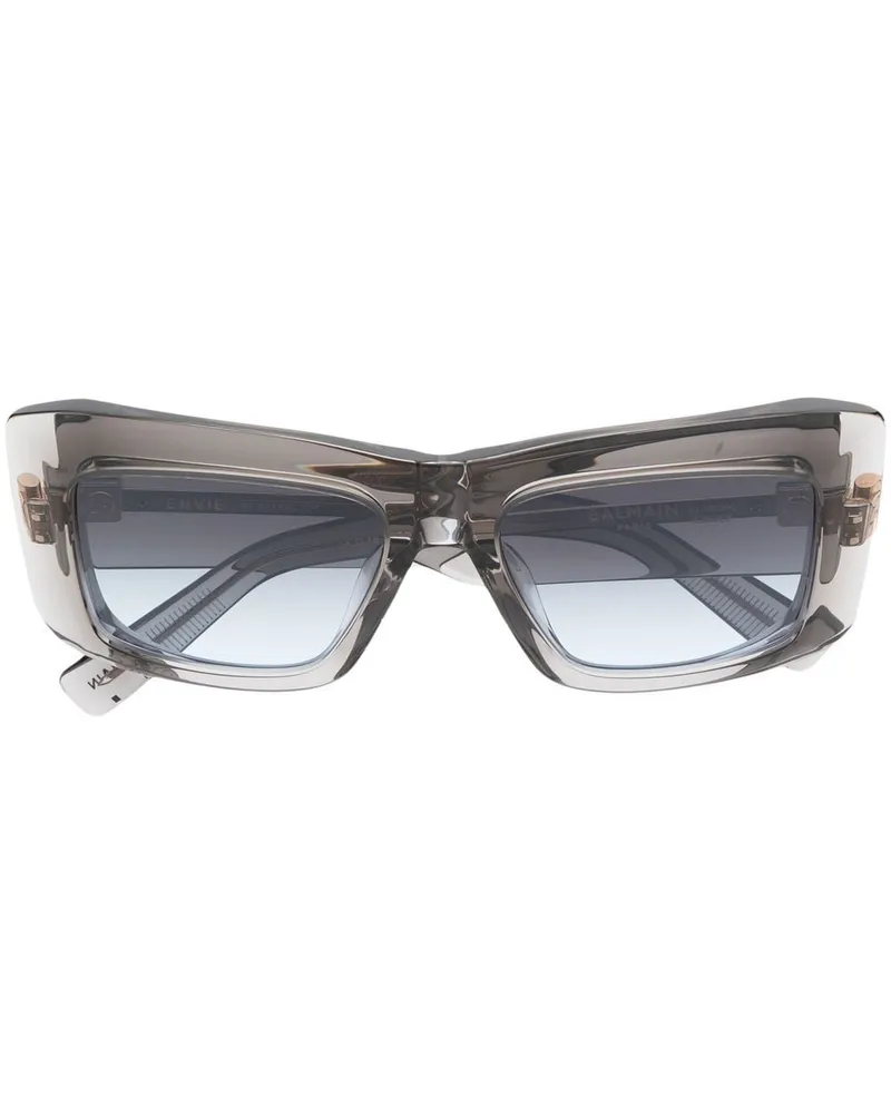 Balmain B-II Sonnenbrille mit Oversized-Gestell Grau