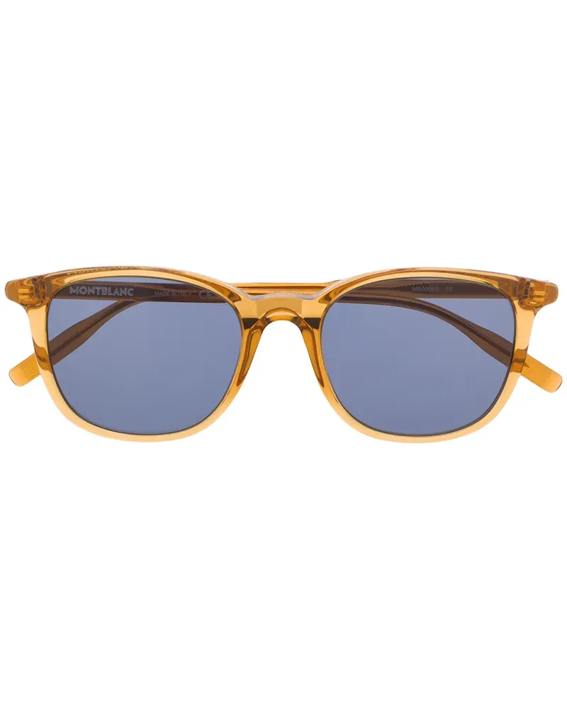 Montblanc Sonnenbrille mit transparentem Gestell - Gelb Gelb