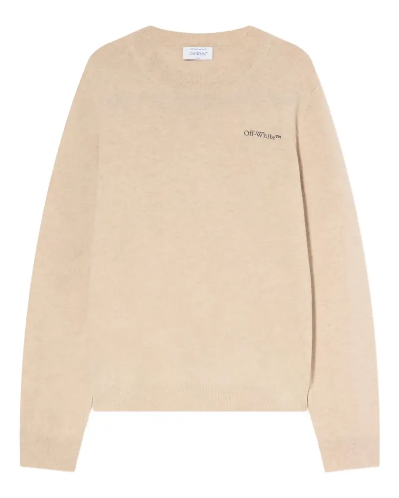 OFF-WHITE Quote crew-neck sweater - Nude Nude