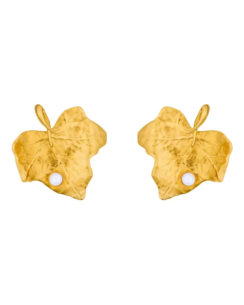 Oscar de la Renta Ohrringe mit Blattanhänger - Gold Gold