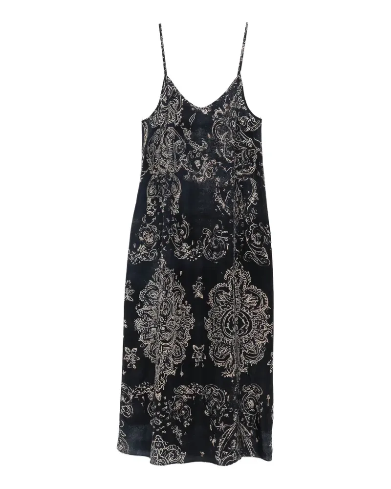 R13 medallion-print midi dress - Schwarz Schwarz