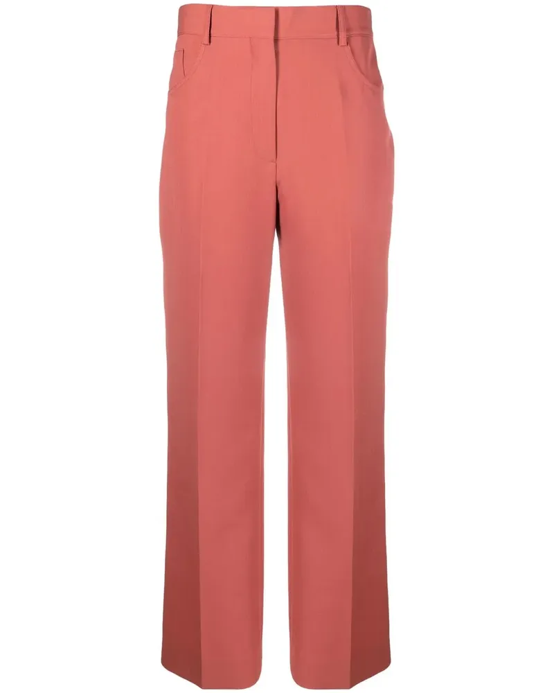 Victoria Beckham Gerade Hose mit hohem Bund - Rosa Rosa