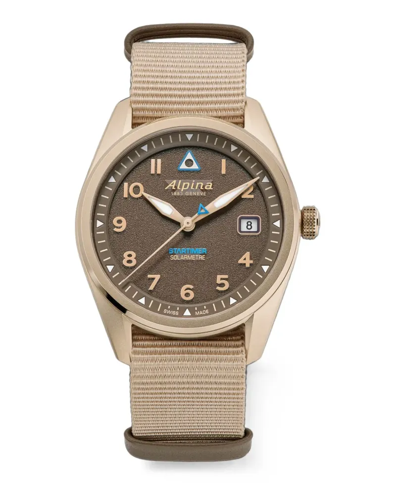 Alpina Watches Startimer Pilot Solarmetre 38mm watch - Braun Braun