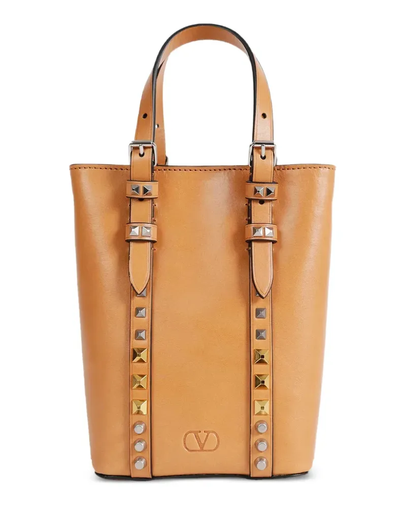 Valentino Garavani mini Rockstud bucket bag - Nude Nude