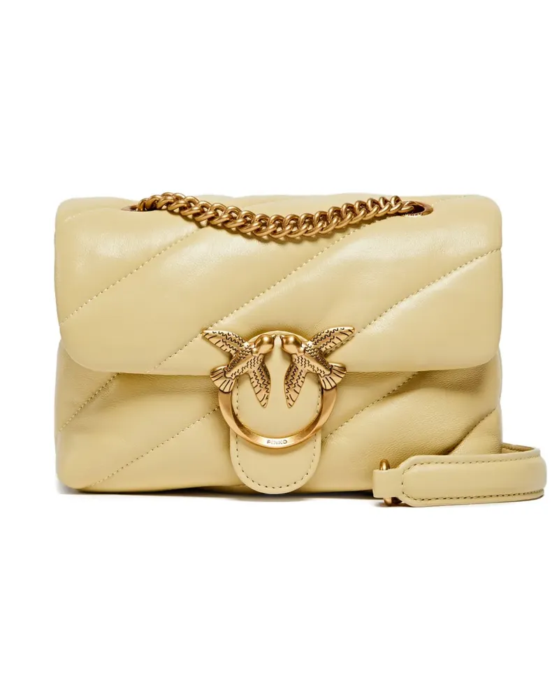 Pinko Mini Love Umhängetasche mit Steppung - Nude Nude