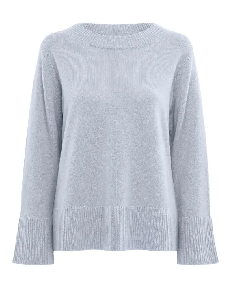 Malo Pullover mit geripptem Saum - Blau Blau
