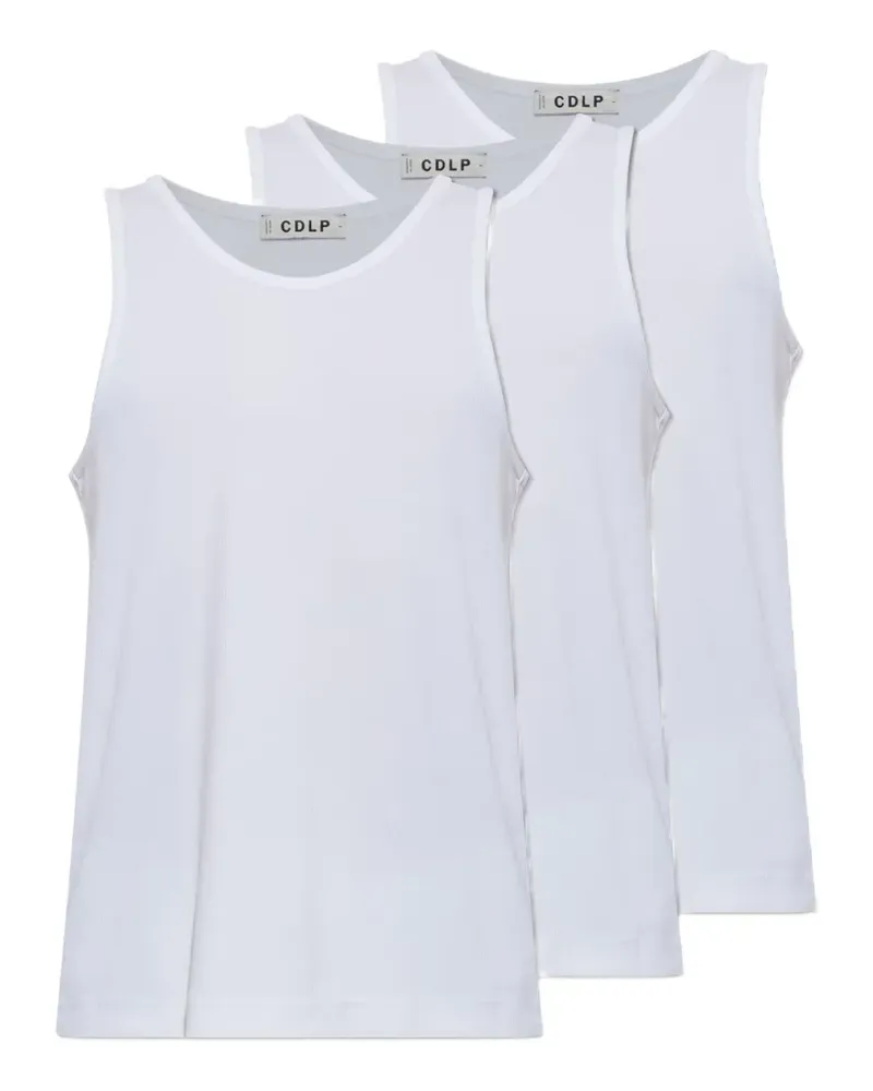 CDLP ribbed-knit tank top (set of three) - Weiß Weiß