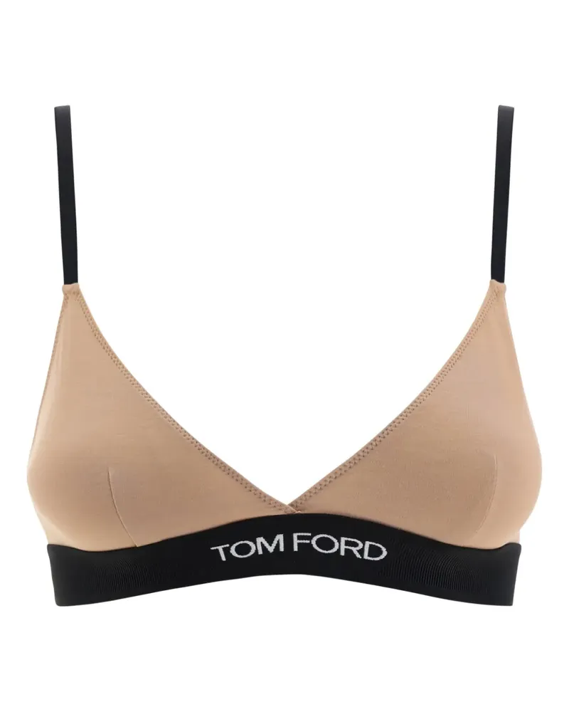 Tom Ford logo-band bra - Nude Nude