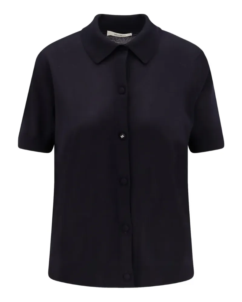 Max Mara Geknöpfter Romania Cardigan aus Schurwolle - Blau Blau