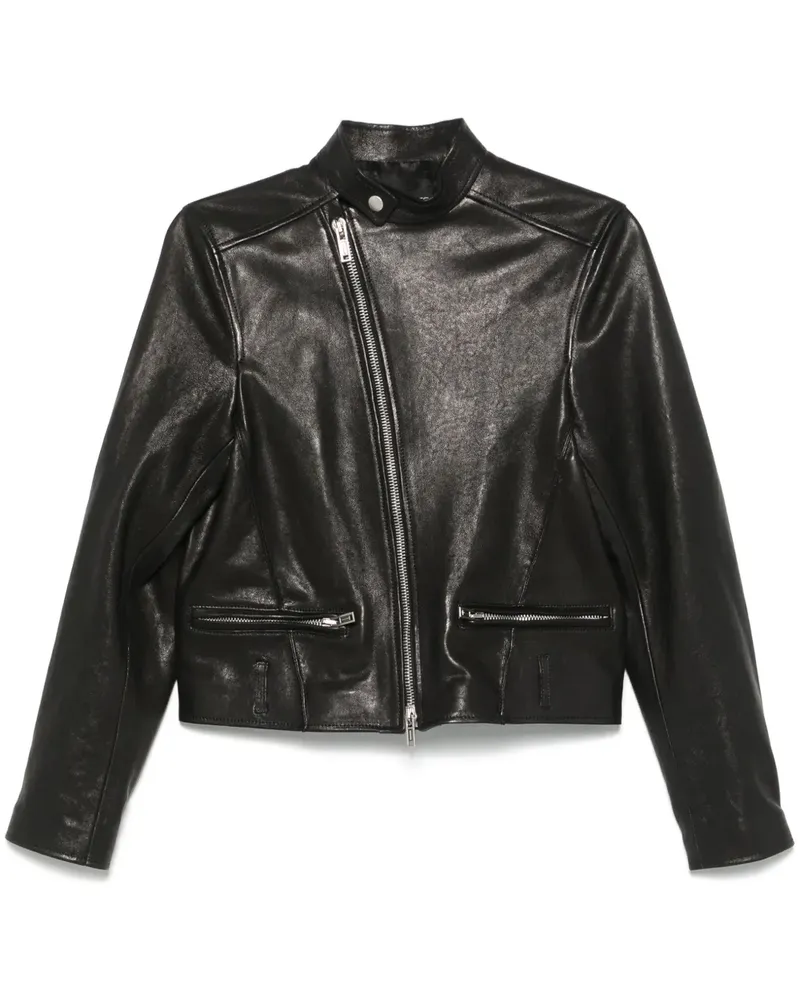 Ann Demeulemeester Ikra Bikerjacke - Schwarz Schwarz