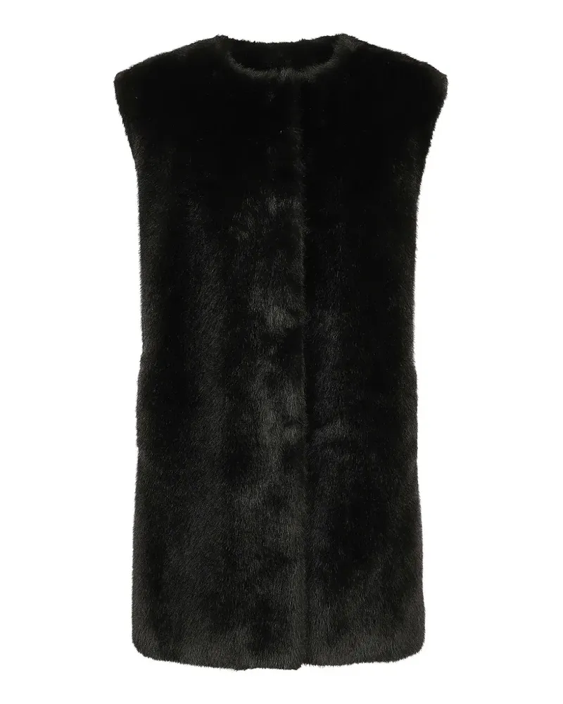 Herno Weste aus Faux Fur - Schwarz Schwarz
