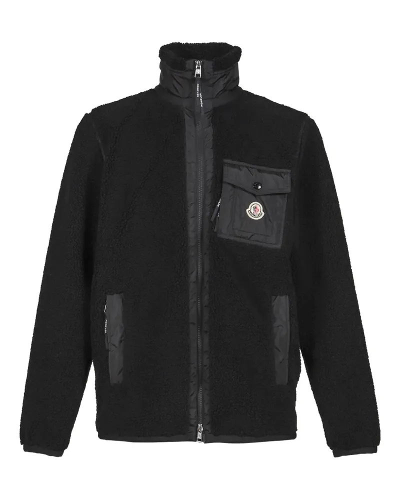 Moncler Jacke mit Logo-Patches - Schwarz Schwarz