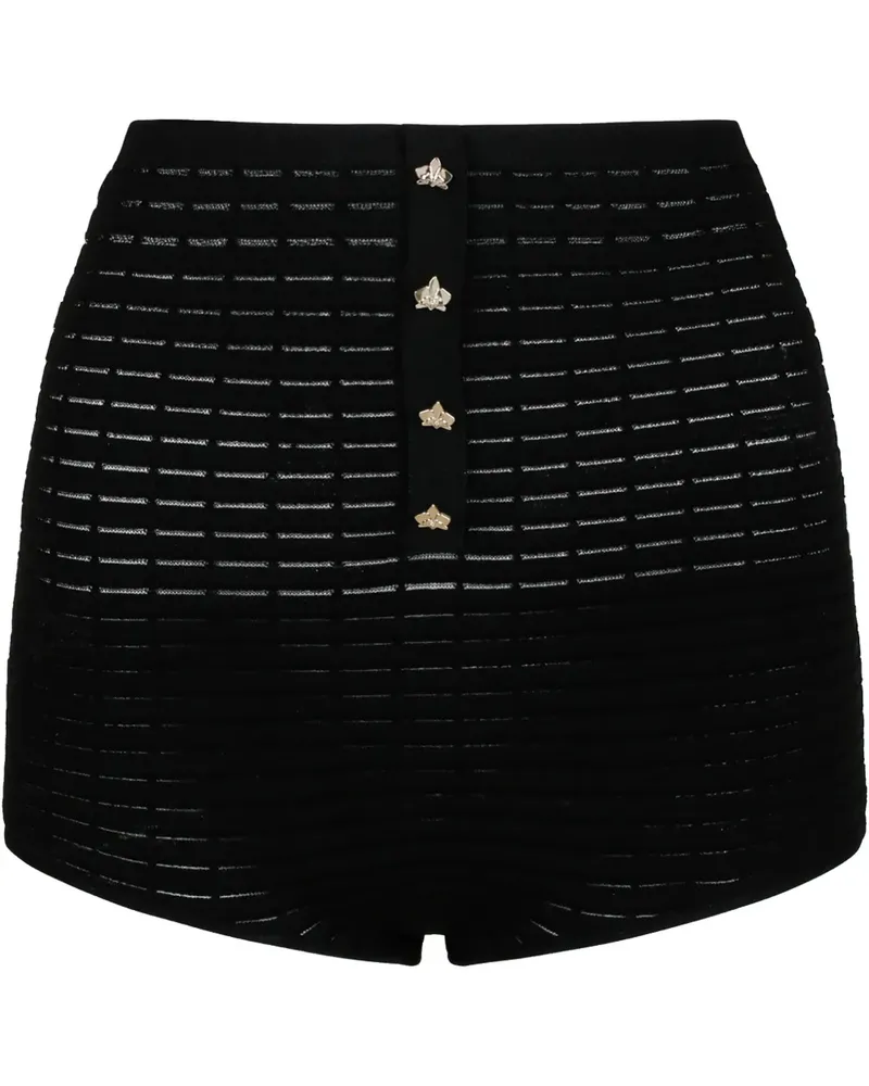 Genny Hoch sitzende Shorts - Schwarz Schwarz