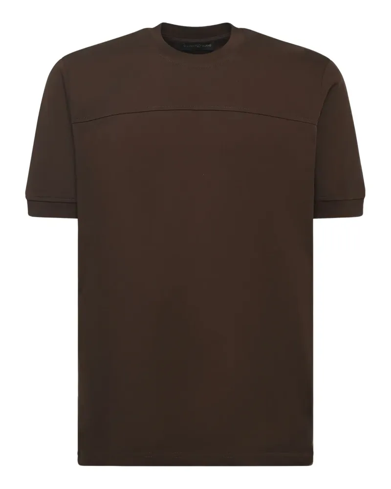 Giuliano Galiano T-Shirt mit Rundhalsausschnitt - Braun Braun