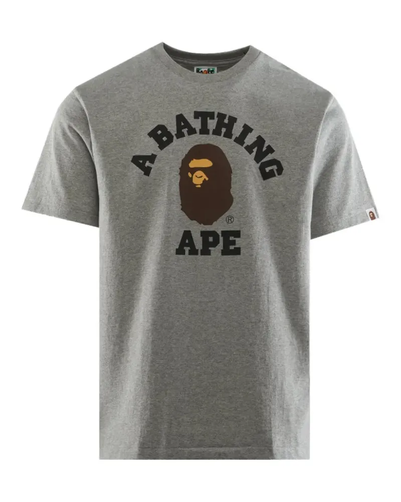 BAPE T-Shirt mit College-Logo - Grau Grau