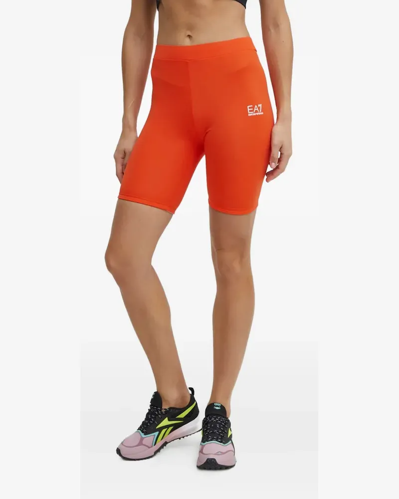 EA7 VENTUS7 Minirock mit Logo-Print - Orange Orange
