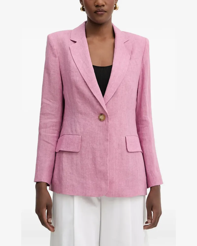 Luisa Spagnoli Vetrate single-breasted notched-lapels blazer - Rosa Rosa