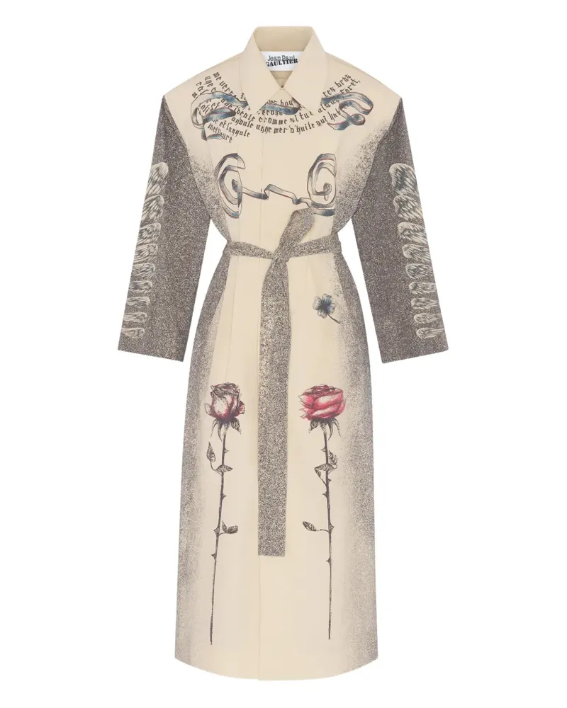 Jean Paul Gaultier Multi-Tattoo Trenchcoat mit Print - Nude Nude